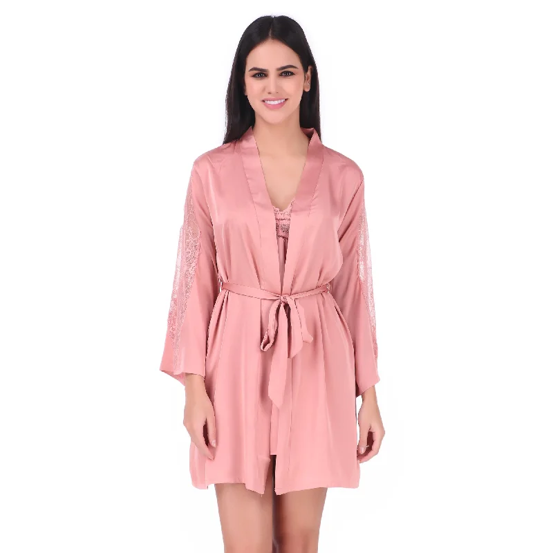 push up bra women bra and panty sets for curves AXTZH-XNTSTSSATRD003  luxuriously smooth satin gown set with a sexy fit and soft feel