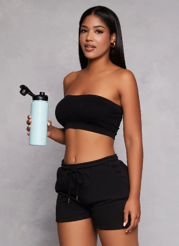 Women's Satin Sleepwear Lingerie  Seamless Bandeau Bra