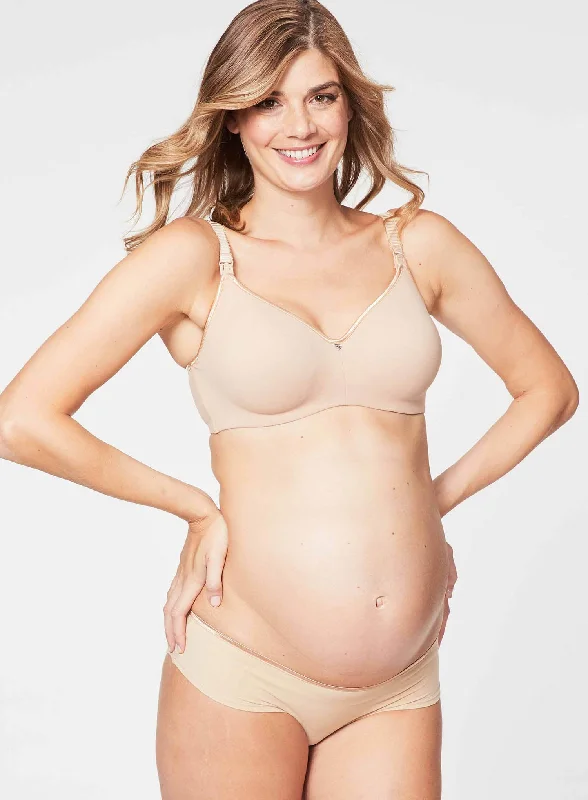 sleep - friendly women nursing bra Cake Maternity: Croissant Spacer Flexible Wire Bra Beige sleep - friendly women nursing bra Cake Maternity: Croissant Spacer Flexible Wire Bra Beige
