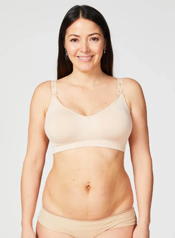 anti - bacteria women nursing bra Cake Maternity: Rock Candy Seamless Bra Nude