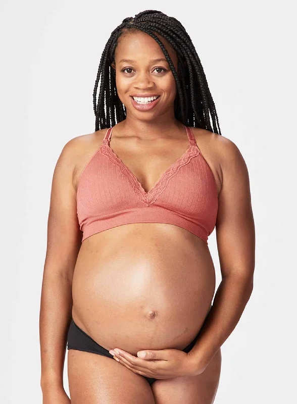 hand wash only women nursing bra Cake Maternity: Tutti Frutti Bamboo Maternity And Nursing Bra Rust