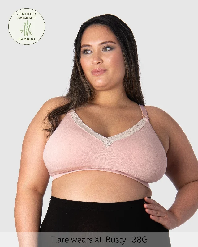 moisture wicking women nursing bra CARESS SEAMFREE BAMBOO LOTUS BUSTY - WIREFREE