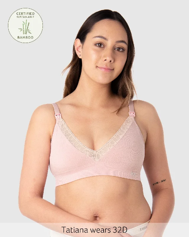 organic cotton women nursing bra CARESS SEAMFREE BAMBOO LOTUS REGULAR - WIREFREE