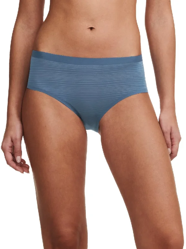 shapewear panties for women with body shaping Chantelle SoftStretch Jean Blue Stripe Hipster Panty 20D4