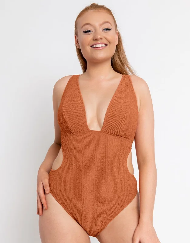 Strapless non wired bras for special occasions Curvy Kate Holiday Crush Non Wired Plunge Swimsuit Rust Strapless non wired bras for special occasions Curvy Kate Holiday Crush Non Wired Plunge Swimsuit Rust