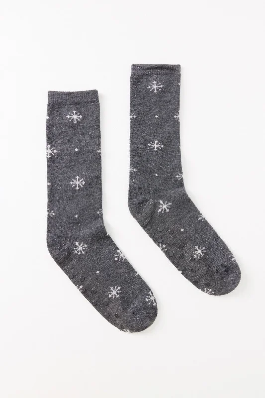 seamless printed panties for women with fashion Long gray ribbed lurex socks