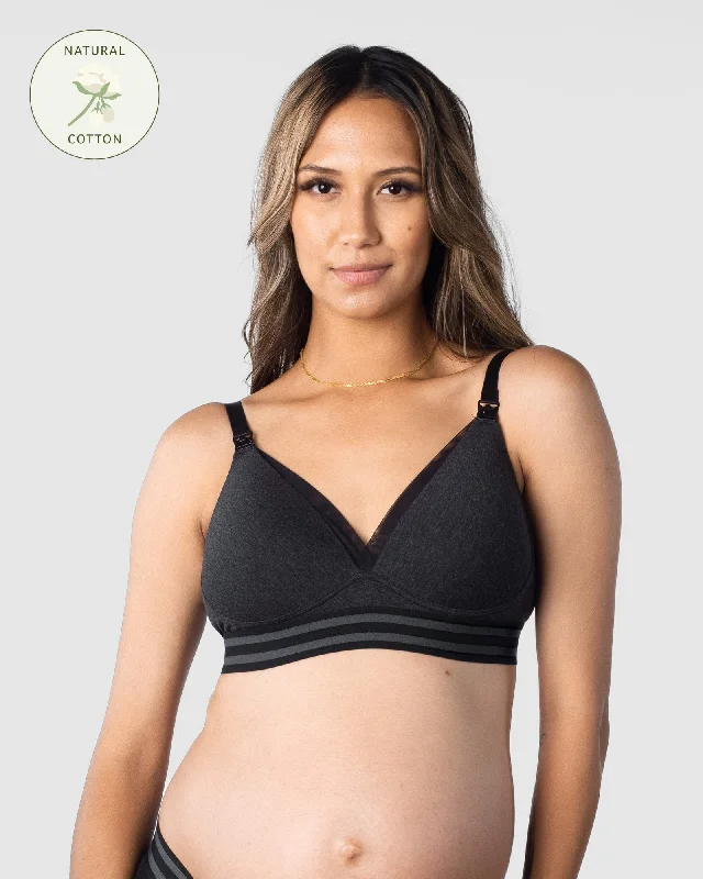 eco - friendly material women nursing bra ELEVATE COTTON GREY MARLE T-SHIRT NURSING BRA - WIREFREE eco - friendly material women nursing bra ELEVATE COTTON GREY MARLE T-SHIRT NURSING BRA - WIREFREE