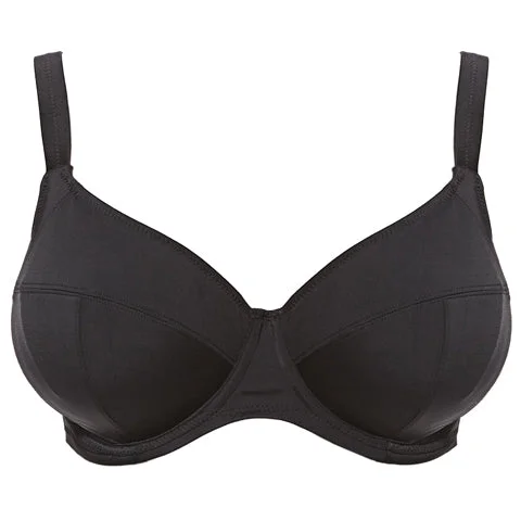 Color - block bikini briefs for a modern style​ Elomi Essentials UW Swim Bra Black