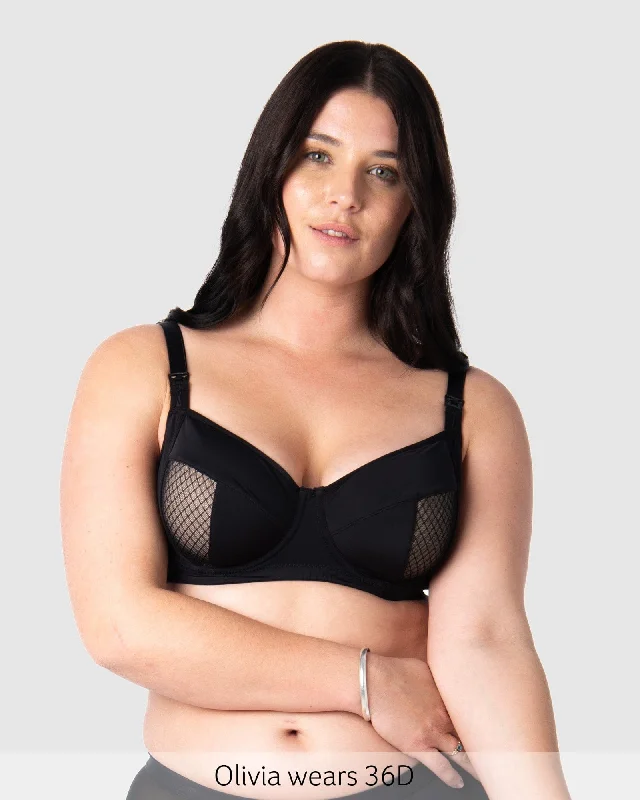 anti - bacteria women nursing bra Enlighten Balconette Nursing Bra - Black