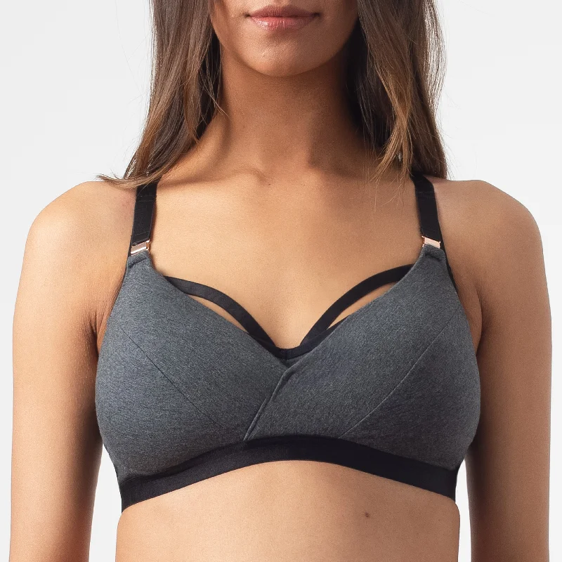 machine washable women nursing bra ESCAPIST COTTON WRAP CONTOUR NURSING BRA - WIREFREE