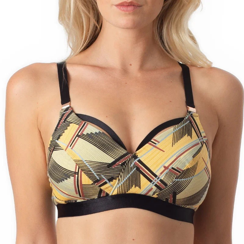 front closure women nursing bra ESCAPIST COTTON WRAP CONTOUR NURSING BRA - WIREFREE