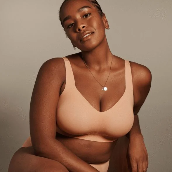 Non wired sleep bras with a scoop neck Evelyn & Bobbie Beyond Bra in Himalayan Salt Non wired sleep bras with a scoop neck Evelyn & Bobbie Beyond Bra in Himalayan Salt