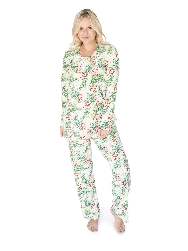 easy - access women nursing bra Fleece Nursing & Maternity Pajama Set | Holly