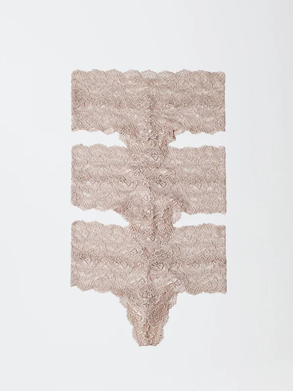 quick - drying panties for women for travel Goddess Lace High Waist Thong 3-Pack