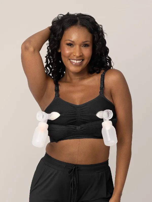 anti - bacteria women nursing bra Sublime® Hands-Free Pumping & Nursing Bra | Black