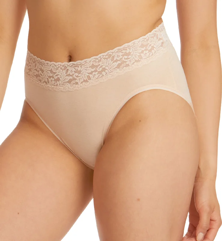 Micro bikini briefs for a daring style​ Hanky Panky Cotton French Brief with Lace (892461) - Chai