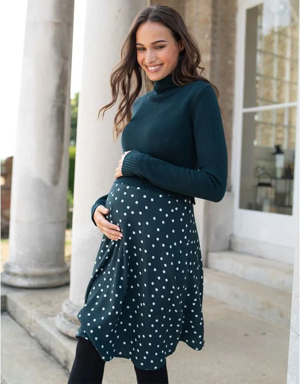 quick dry women nursing bra Knit Top Dress W/ Dot Skirt