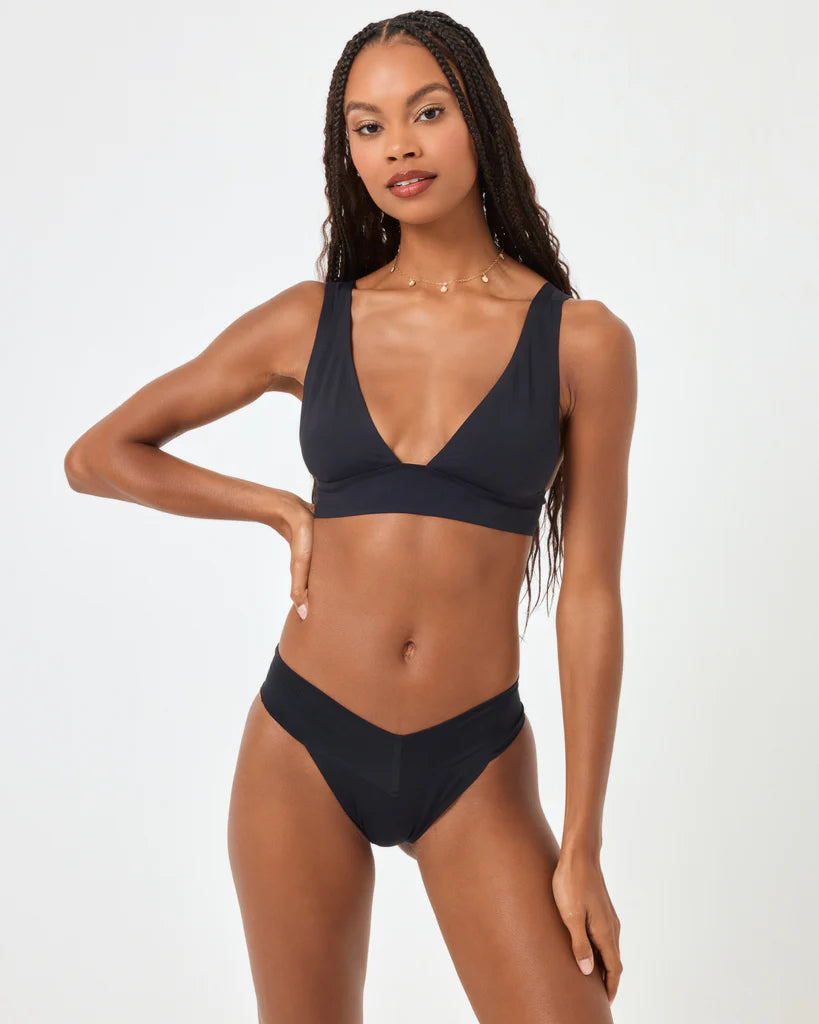 Solid - color bikini briefs in bright hues​ L*Space Women's Quinn Classic Swimsuit Bottom - Black