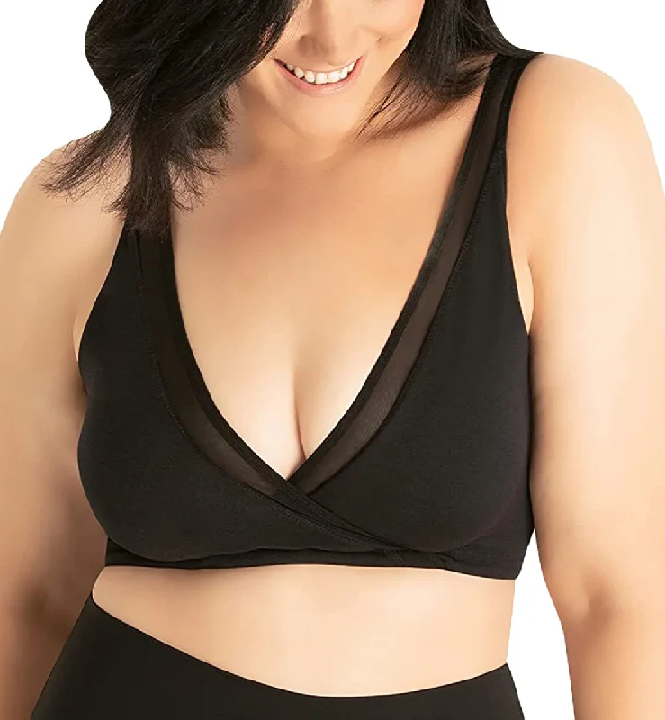 seamless women nursing bra for comfort Leading Lady Charlene Seamless Comfort Cross-over Bralette (5511) - Black Onyx seamless women nursing bra for comfort Leading Lady Charlene Seamless Comfort Cross-over Bralette (5511) - Black Onyx