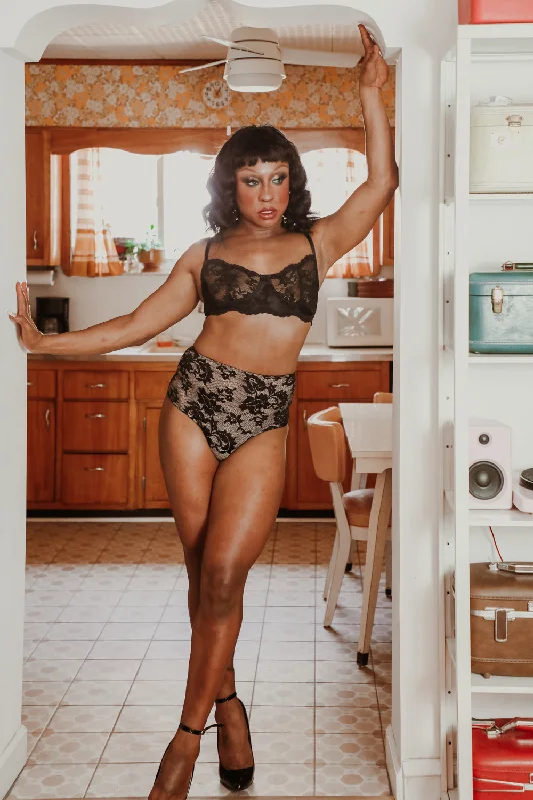 Women's High Waist Lingerie Bodysuits  Madalynne Adrian Transgender Bra and Panty