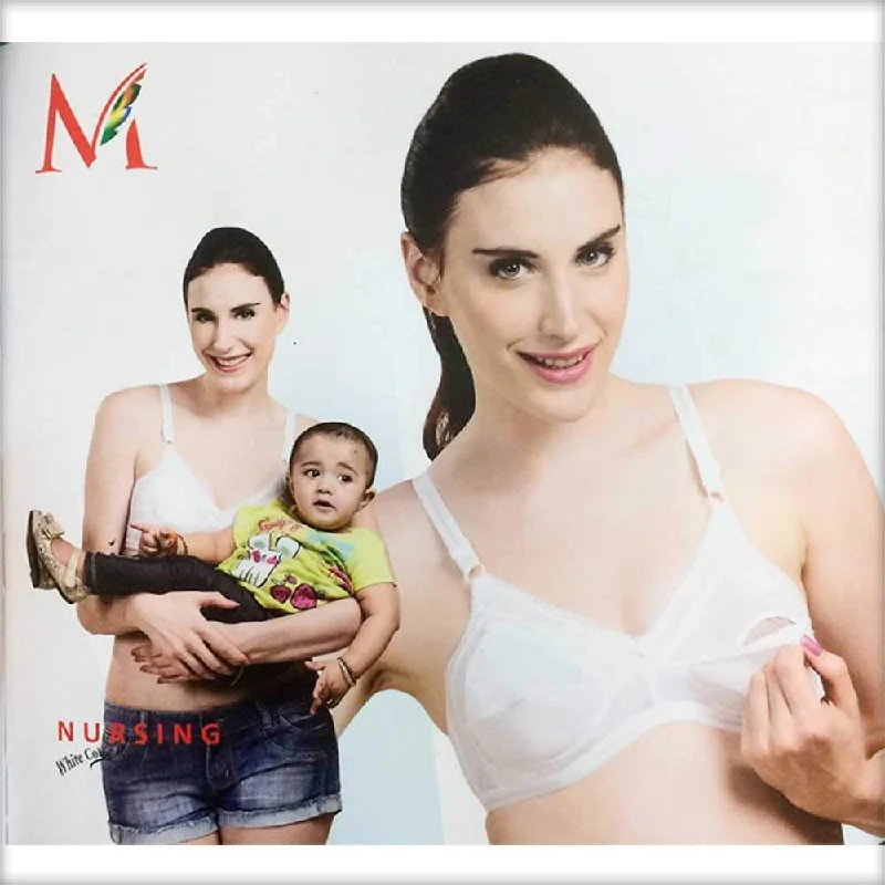 padded cup women nursing bra Madam Nursing Bra White