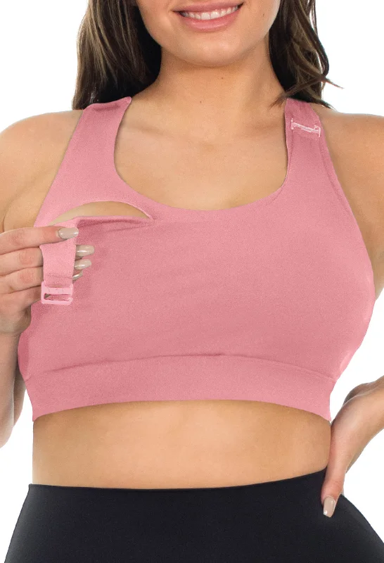 underwire alternative women nursing bra Maternity & Nursing Mesh Racer Back Sports Bra