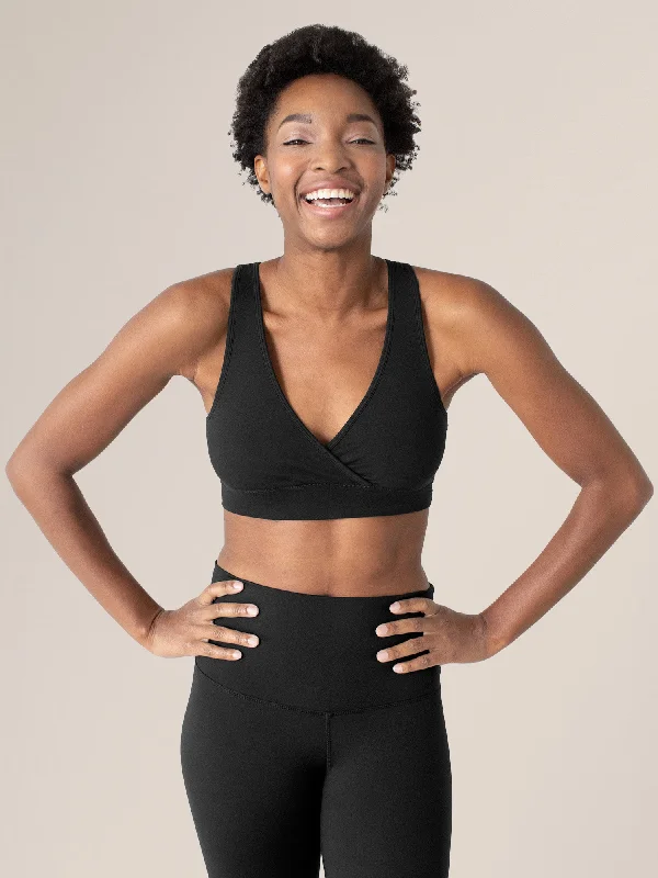 organic cotton hypoallergenic women nursing bra Organic Cotton Sleep & Nursing Bra | Black