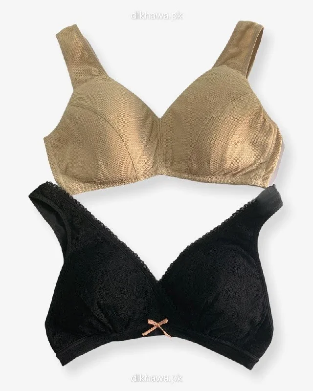 machine washable women nursing bra Pack of 2 -Women Non Padded Non Wired Bra Imported Stocklot Branded machine washable women nursing bra Pack of 2 -Women Non Padded Non Wired Bra Imported Stocklot Branded