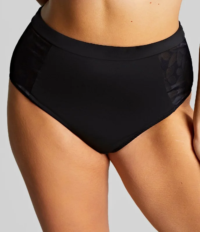 convertible women bra and panty sets with removable straps Panache Sculptresse Ashley Black High Waist Brief Panty 11094