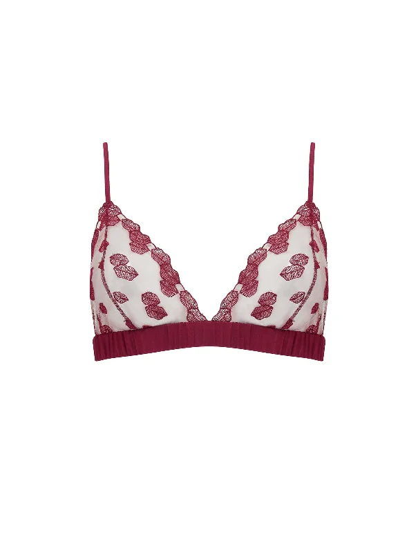 Non wired bralette with lace trim​ Ruby Boudoir Bra