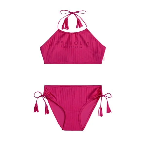 Ruffled bikini briefs for a flirty look​ SEAFOLLY - Girl's Summer Essential Tasselled Bikini