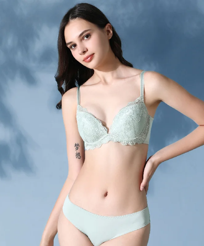 plus size women bra and panty sets Serenade Push Up Demi Bra Set 707-73667
