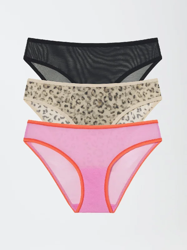 Seamless bikini briefs for a smooth look​ Spellbound Mesh Bikini 3-Pack