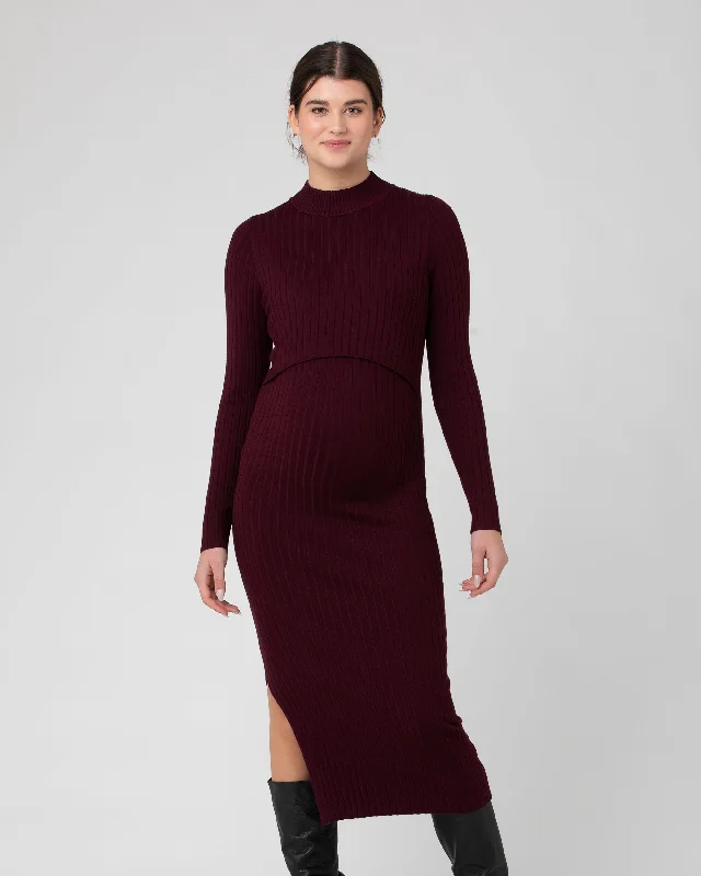 organic cotton women nursing bra Nella Rib Knit Dress