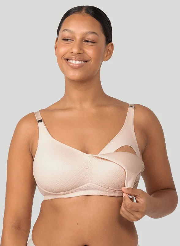 underwire alternative women nursing bra Triumph: Amour Maternity P Nude Pink