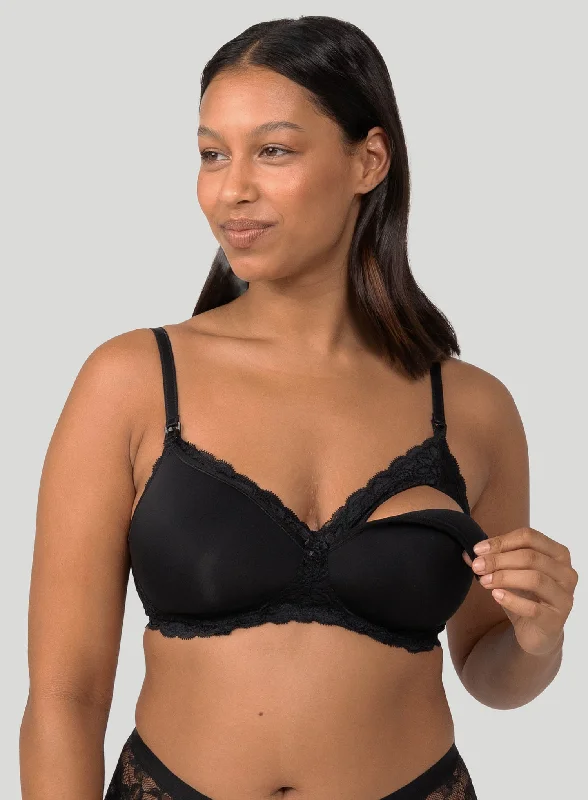 designer women nursing bra Triumph: Gorgeous Mama Lace Black