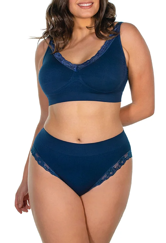 maternity women bra and panty sets for expectant moms Lace Minimiser Wire Free Bra & Lace High Cut Brief Set maternity women bra and panty sets for expectant moms Lace Minimiser Wire Free Bra & Lace High Cut Brief Set