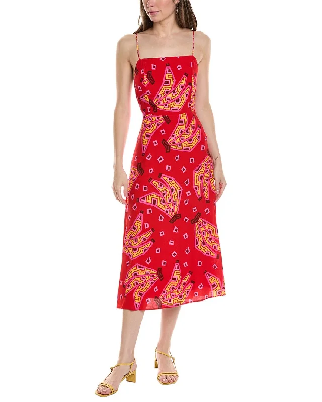 Plus Size Women Dress with a Flattering A - Line Cut for Comfort and Style Plus Size Women Dress with a Flattering A - Line Cut for Comfort and Style FARM Rio Midi Dress