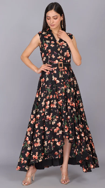 Halter Neck Women Dress to Show Off the Shoulders and Neckline Halter Neck Women Dress to Show Off the Shoulders and Neckline Fit & flare Floral printed maxi dress