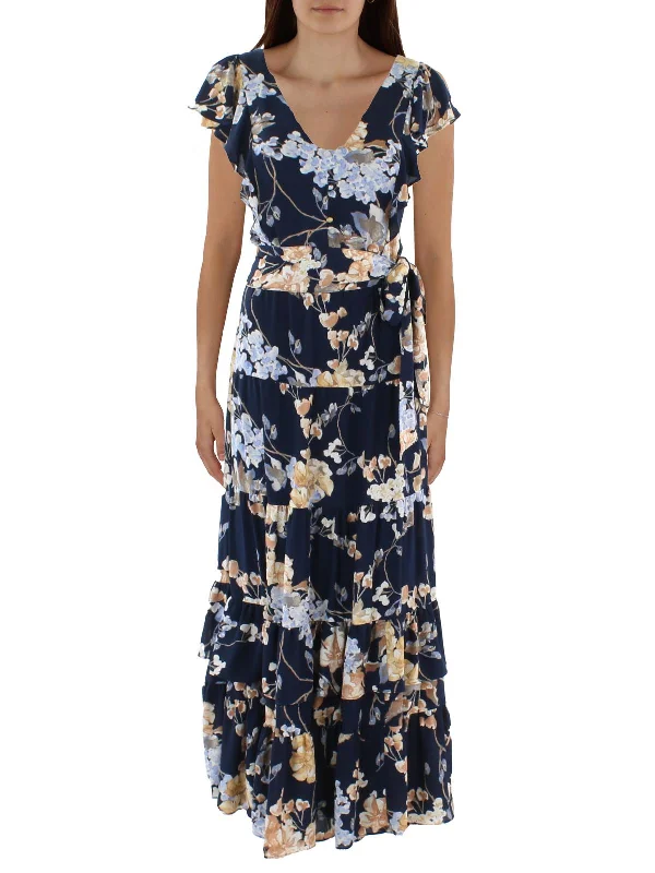 Empire Waist Women Dress to Accentuate the Bust and Conceal the Waist Empire Waist Women Dress to Accentuate the Bust and Conceal the Waist Jynlee Womens Ruffled Long Evening Dress