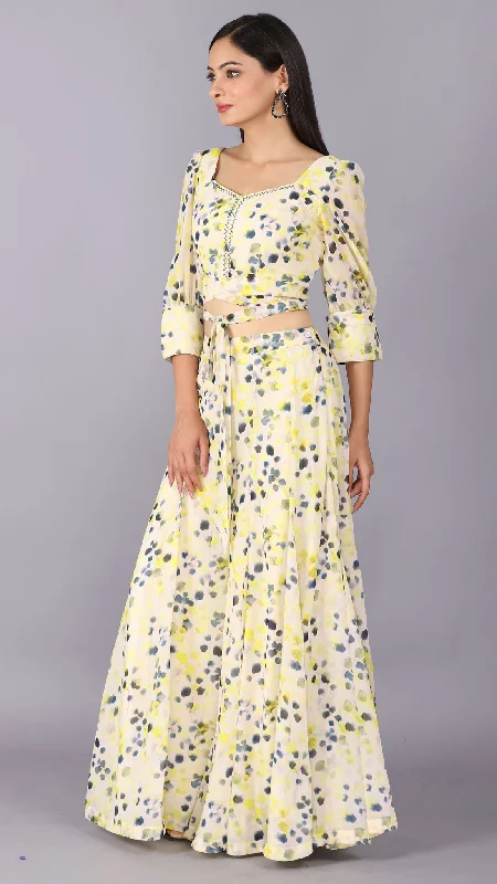 Mermaid - Style Women Dress with a Fitted Silhouette for Special Occasions Mermaid - Style Women Dress with a Fitted Silhouette for Special Occasions Lemon Embroidered Puff Sleeves