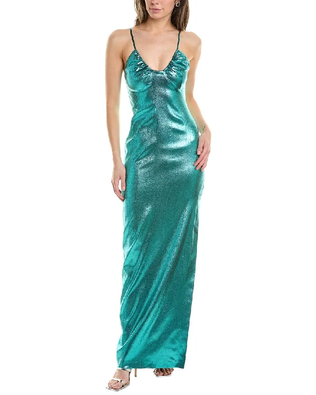 Sheath Women Dress with a Tailored Fit for a Professional Look Sheath Women Dress with a Tailored Fit for a Professional Look Liv Foster Light Lame Silk-Blend Column Gown