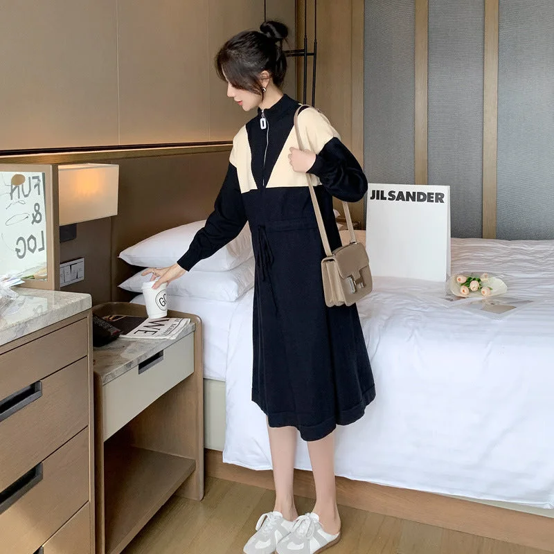 Sheath Women Dress with a Tailored Fit for a Professional Look Sheath Women Dress with a Tailored Fit for a Professional Look NiDELL . Fashion Patchwork Skirt Loose Korean Maternity Clothes Trendy New Hot Mom Autumn and Winter Maternity Dress
