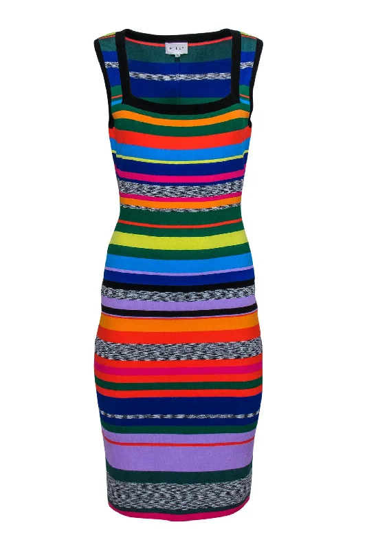 Little Black Women Dress with Sequins for a Glamorous Night Out Little Black Women Dress with Sequins for a Glamorous Night Out Milly - Multicolor Striped Knit Midi Bodycon Sz L