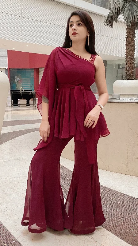 Plus Size Women Dress with a Flattering A - Line Cut for Comfort and Style Plus Size Women Dress with a Flattering A - Line Cut for Comfort and Style Solid Embroidered Sharara Set