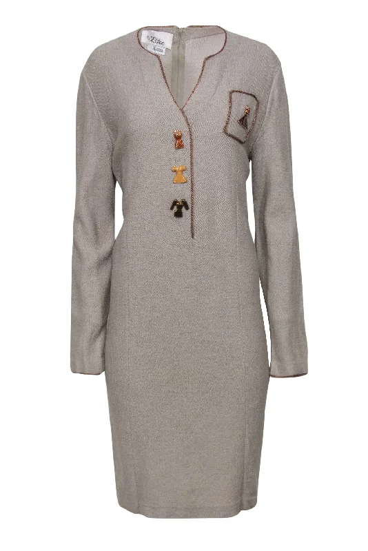 Lace - Embellished Women Dress for an Elegant and Sophisticated Appearance Lace - Embellished Women Dress for an Elegant and Sophisticated Appearance Steve Fabrikant - Vintage Sage Green Long Sleeve Dress w/ Dress Buttons Sz 16