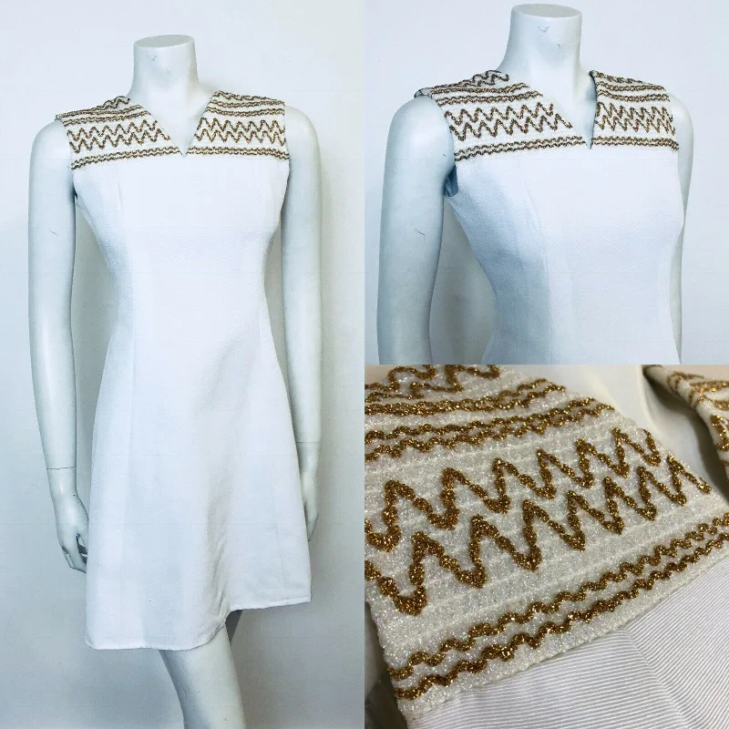 Lace - Embellished Women Dress for an Elegant and Sophisticated Appearance Lace - Embellished Women Dress for an Elegant and Sophisticated Appearance VINTAGE 1960S WHITE GOLD MOD MINI SHIFT DRESS 8 10 Lace - Embellished Women Dress for an Elegant and Sophisticated Appearance Lace - Embellished Women Dress for an Elegant and Sophisticated Appearance VINTAGE 1960S WHITE GOLD MOD MINI SHIFT DRESS 8 10