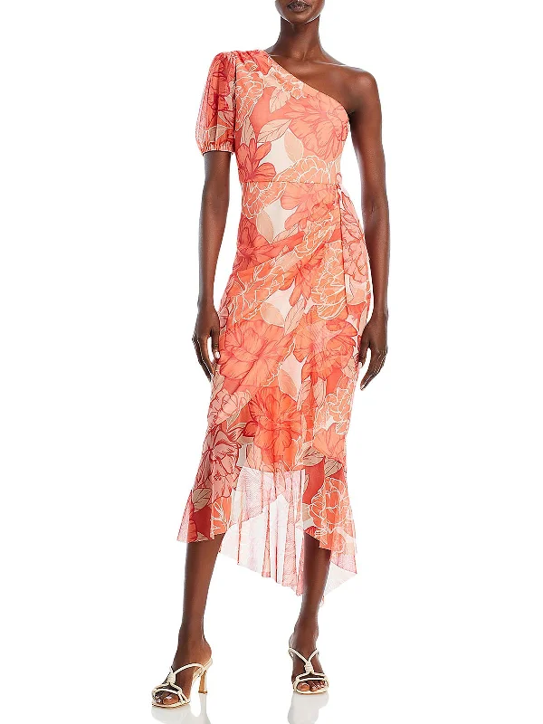 Printed Abstract Women Dress for a Modern and Artistic Appeal Printed Abstract Women Dress for a Modern and Artistic Appeal Womens Mesh Hi-Low Evening Dress