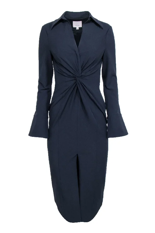 Halter Neck Women Dress to Show Off the Shoulders and Neckline Halter Neck Women Dress to Show Off the Shoulders and Neckline Cinq a Sept - Navy Long Sleeve Knot Front Dress Sz 2 Halter Neck Women Dress to Show Off the Shoulders and Neckline Halter Neck Women Dress to Show Off the Shoulders and Neckline Cinq a Sept - Navy Long Sleeve Knot Front Dress Sz 2