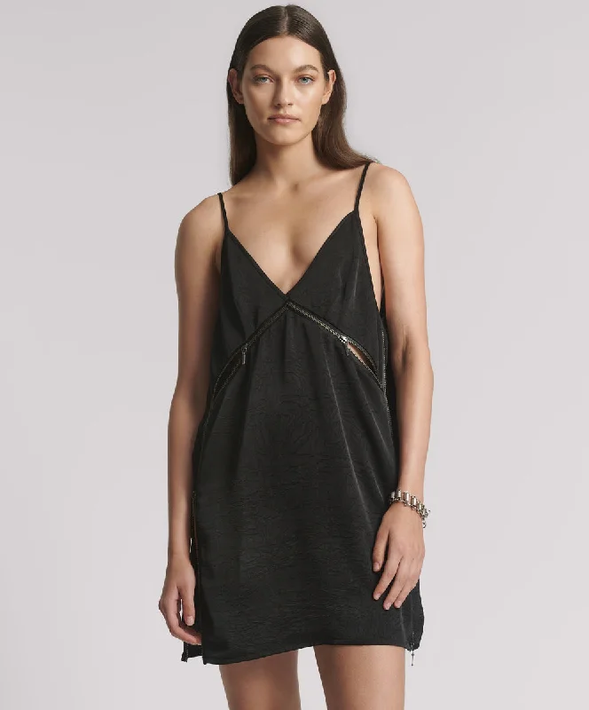 Backless Women Dress for a Sexy and Alluring Look at Evening Events Backless Women Dress for a Sexy and Alluring Look at Evening Events Courtney Zipped Up Satin Slip Mini Dress - Black Backless Women Dress for a Sexy and Alluring Look at Evening Events Backless Women Dress for a Sexy and Alluring Look at Evening Events Courtney Zipped Up Satin Slip Mini Dress - Black